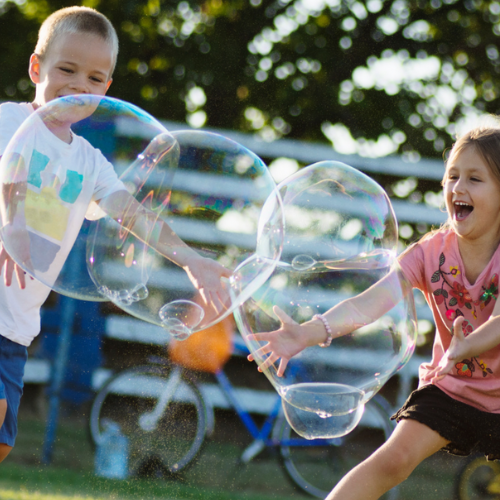 Bulles en extérieur