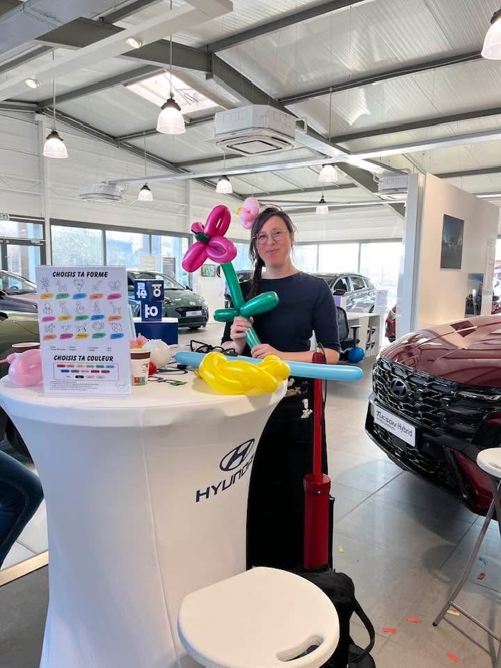 animation commerciale ballons sculptés